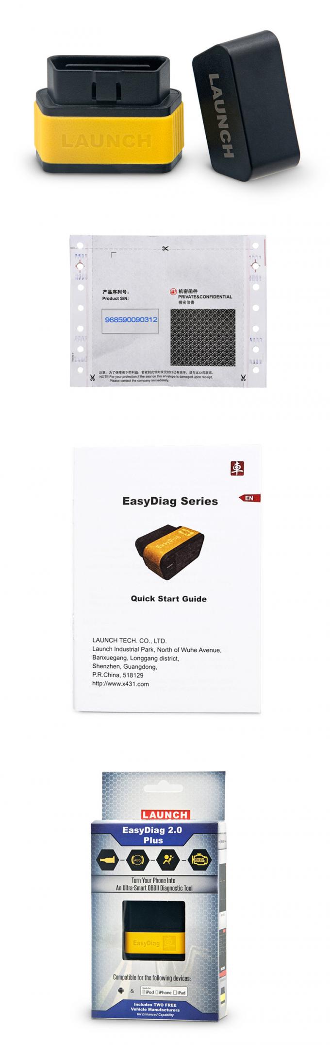 X431 EasyDiag 2.0 발사 EasyDiag 2.0 Blueto를 가진 Android/IOS X431 EasyDiag 2.0를 위한 더하기 Obd2 진단 스캐너 공구