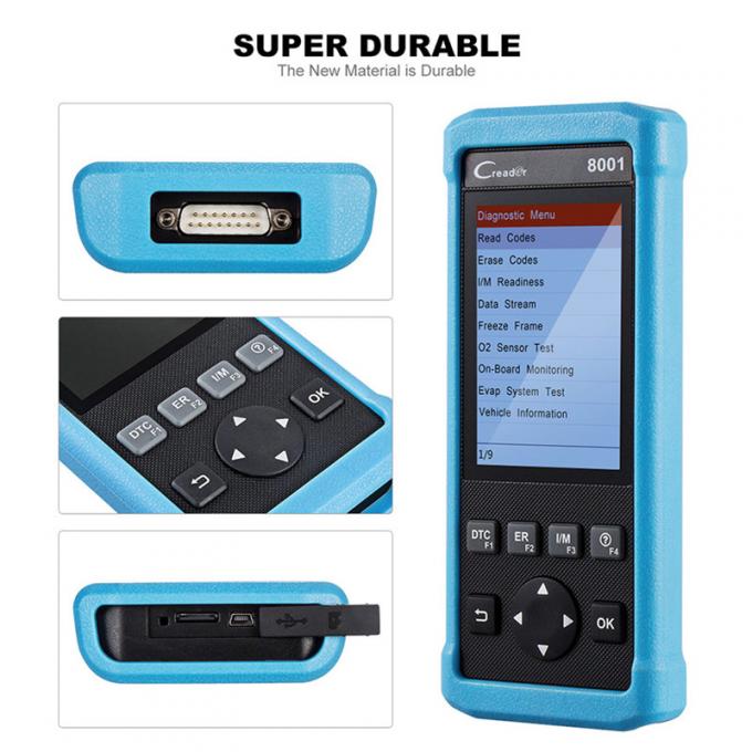 발사 DIY 부호 독자 CReader 8001 기름 EPB 리셋 기능 크롬 8001를 가진 가득 차있는 OBD 진단 기구 지원 아BS SRS 체계