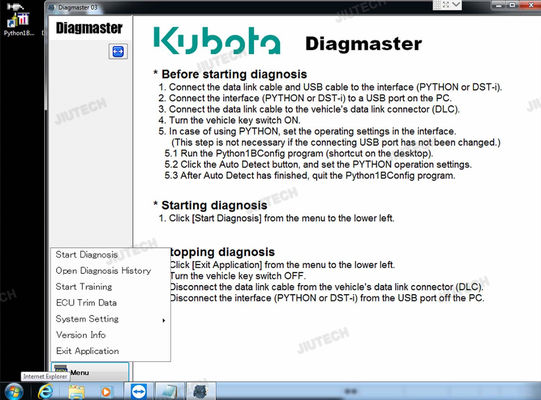 KUBOTA diagnostic scanner Python interface