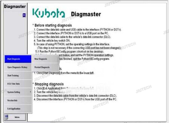 FOR KUBOTA DIAGNOSTIC KIT PYTHON FOR KUBOTA DIAGMASTER PYTHON INTERFACE KUBOTA TAKEUCHI DIAGNOSTIC TOOL WITH CF53 LAPTOP