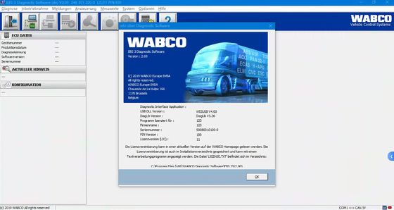 For Wabco Kit Diagnostic Tool WDI ABS EBS Truk Bus Automatic Diagnostic Interface For Wabco Diagnosis+Cf53 Laptop