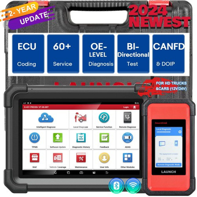 LAUNCH X431 PRO3S+ SmartLink HD for 12V&24V Diesel&Gasoline Support Bi-Directional Scan Tool, Topology Mapping diagnosis
