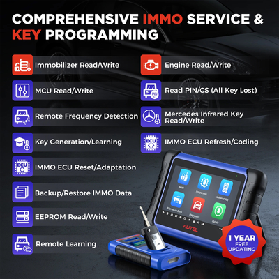 Autel MaxiIM IM508S IMMO and Key Programming Tool with XP200 34+ Services Functions No IP Limitation Get Free G-Box3 and Otofix Smart Key Watch