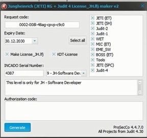 Jungheinrich Forklift diagnostic tool Judit-4 License_JH.lfj file Maker and keygen v2 License file includes all Projects