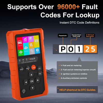 Xtruck 819 OBD2 Scanner Car Diagnostic Tool with Wireless Range up to 10 Meters for Fault Code Diagnosis and Real-Time Data Monitoring