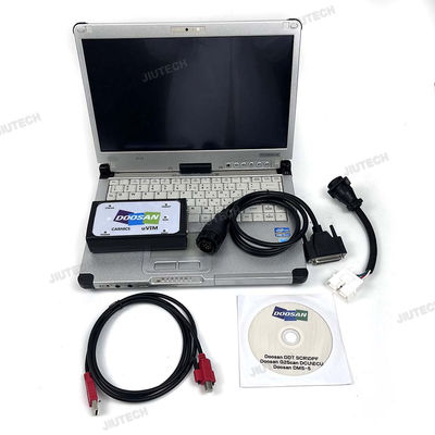 Doosan Diagnostic Tool with 2024 Software Version for Excavator Heavy Industry Engine System SCR DPF DMS-5 DCUECUG2 on Win 10 Professional Edition