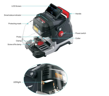 New Xhorse Dolphin XP005L XP-005L Dolphin II Key Cutting Machine with Adjustable Touch Screen