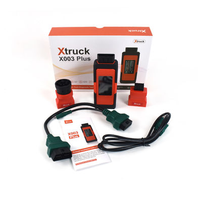 Xtruck X003 Plus Heavy Duty Truck OBD Scanner with 8 HD OBD II Test Modes, 9-Pin & 16-Pin Interface, and Multi-Language Support