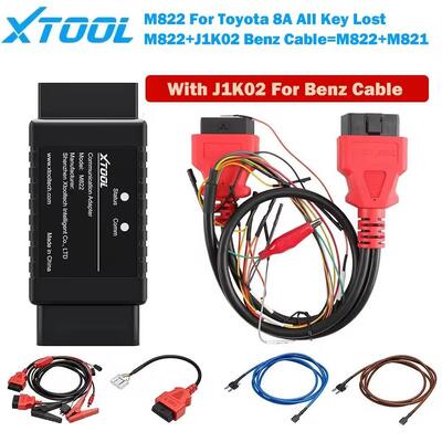 XTOOL M822 M821 Toyota A8용 키 에뮬레이터, 벤츠 케이블, 모든 키 분실 시 키 프로그래밍, PAD3와 함께 사용해야 함, KC501 프로그래머 필요